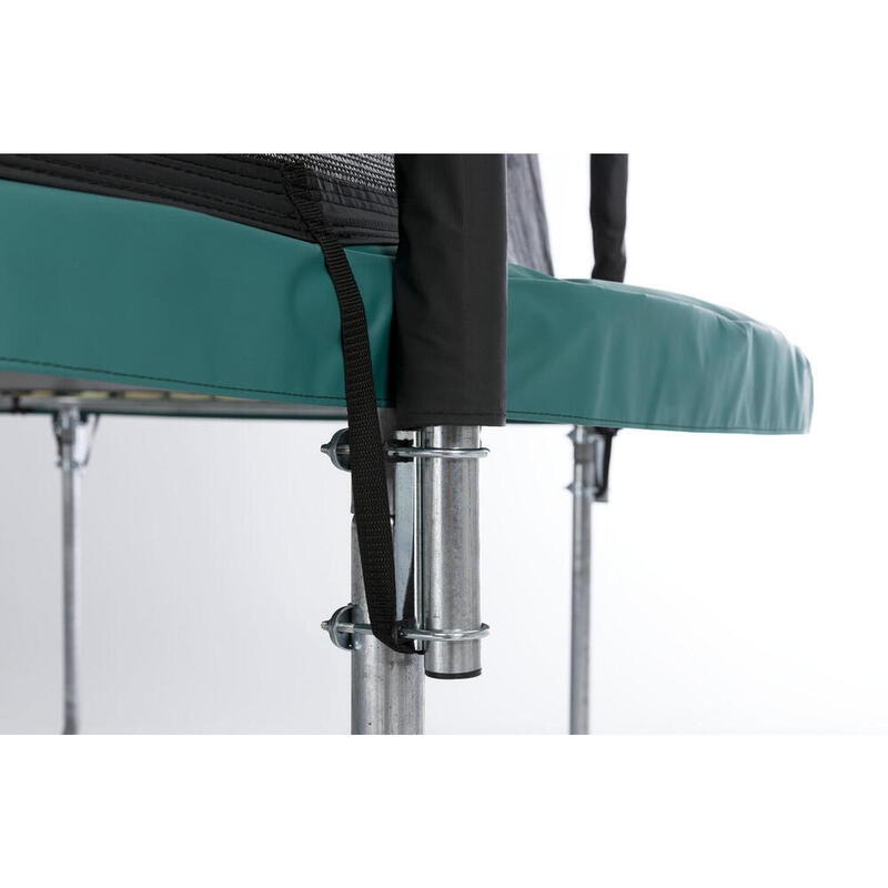 BERG Favorit cama elástica con piernas 380cm con red de seguridad Comfort verde