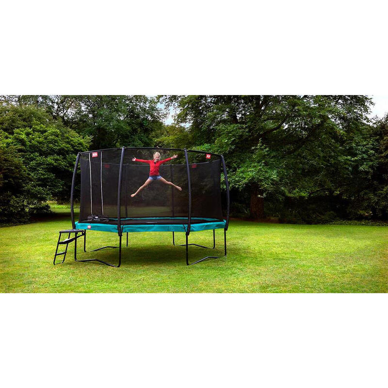 BERG Ultim Champion Trampoline Regular 410 Grau + Sicherheitsnetz DLX XL