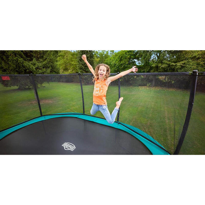 BERG Ultim Champion Trampoline Regular 410 Gris + Red de Seguridad DLX XL