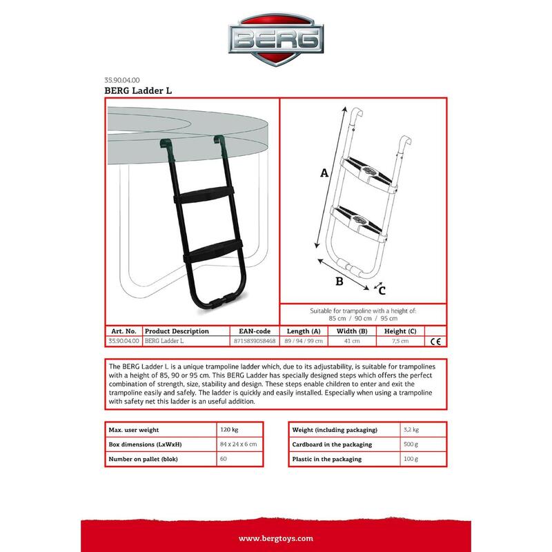 Echelle L pour trampoline