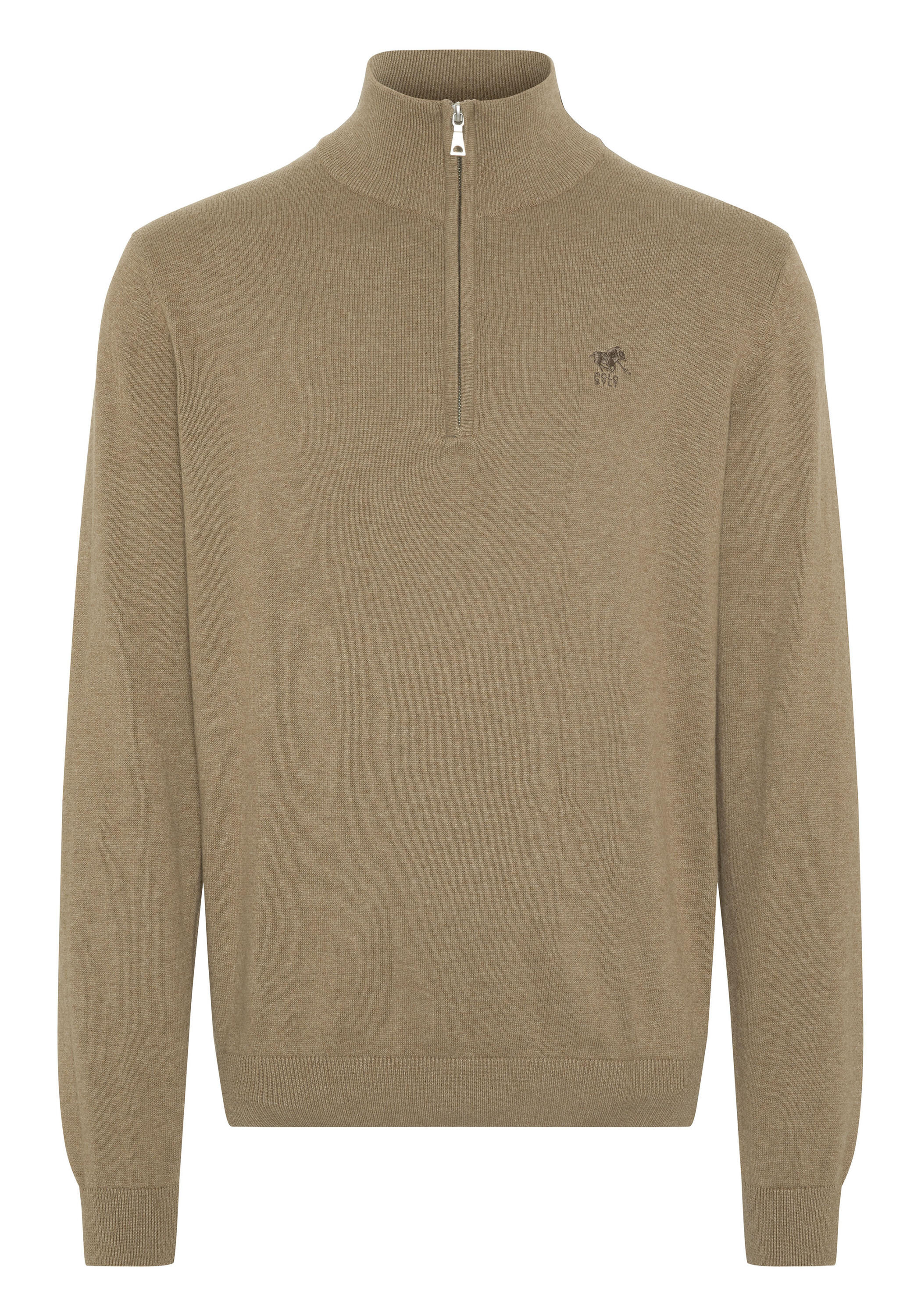 POLO SYLT Strickpullover mit kurzem Zipper