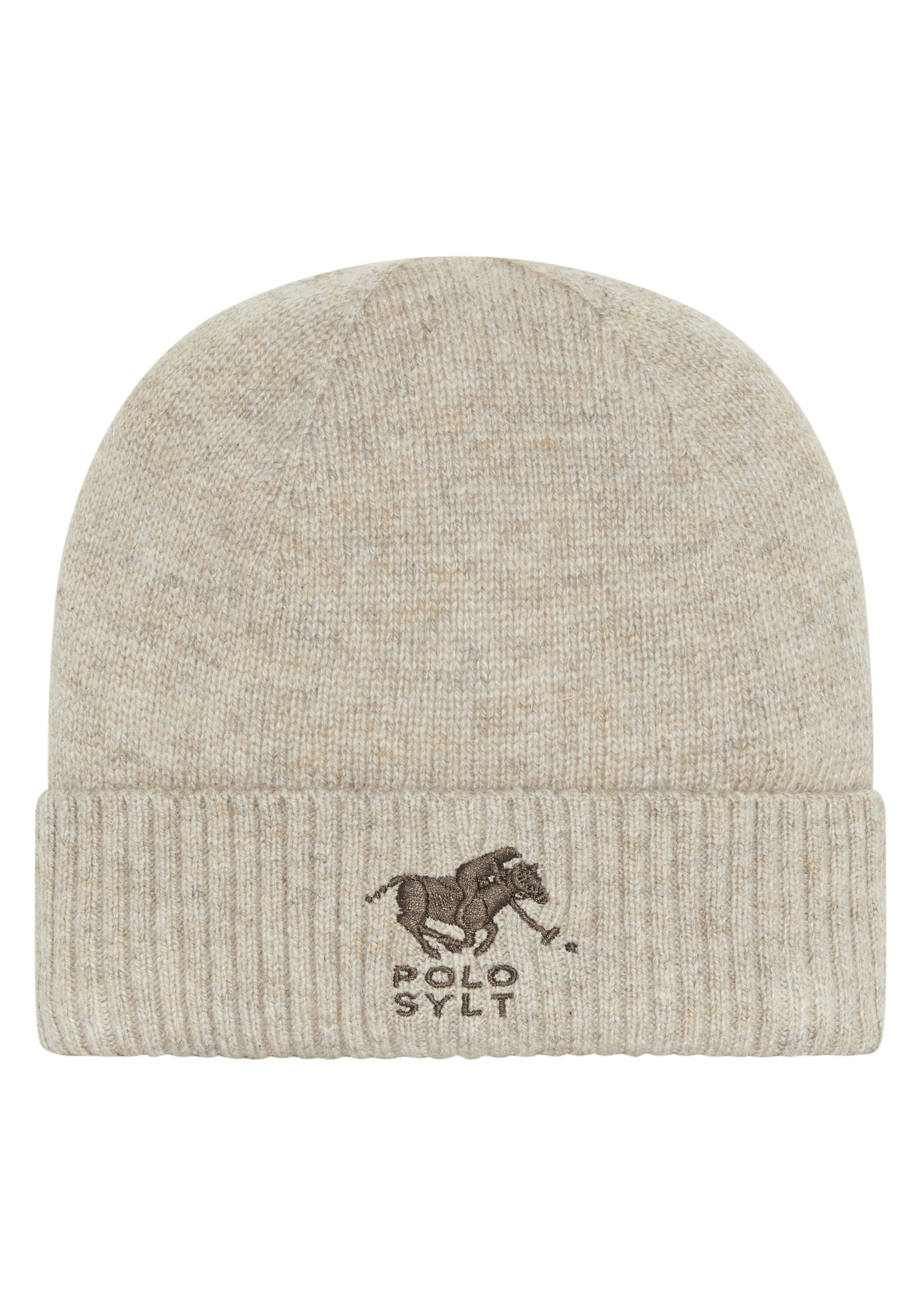 POLO SYLT Strickmütze mit gesticktem Label-Symbol