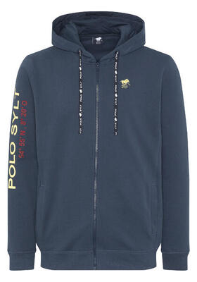 Sweatjacke mit Koordinaten-Print