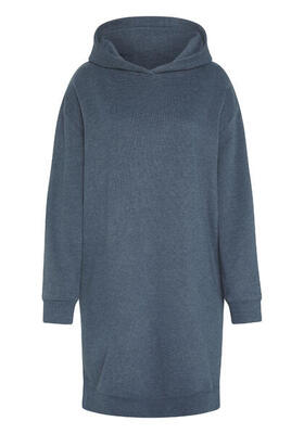 Sweatkleid mit Kapuze und Label-Schriftzügen