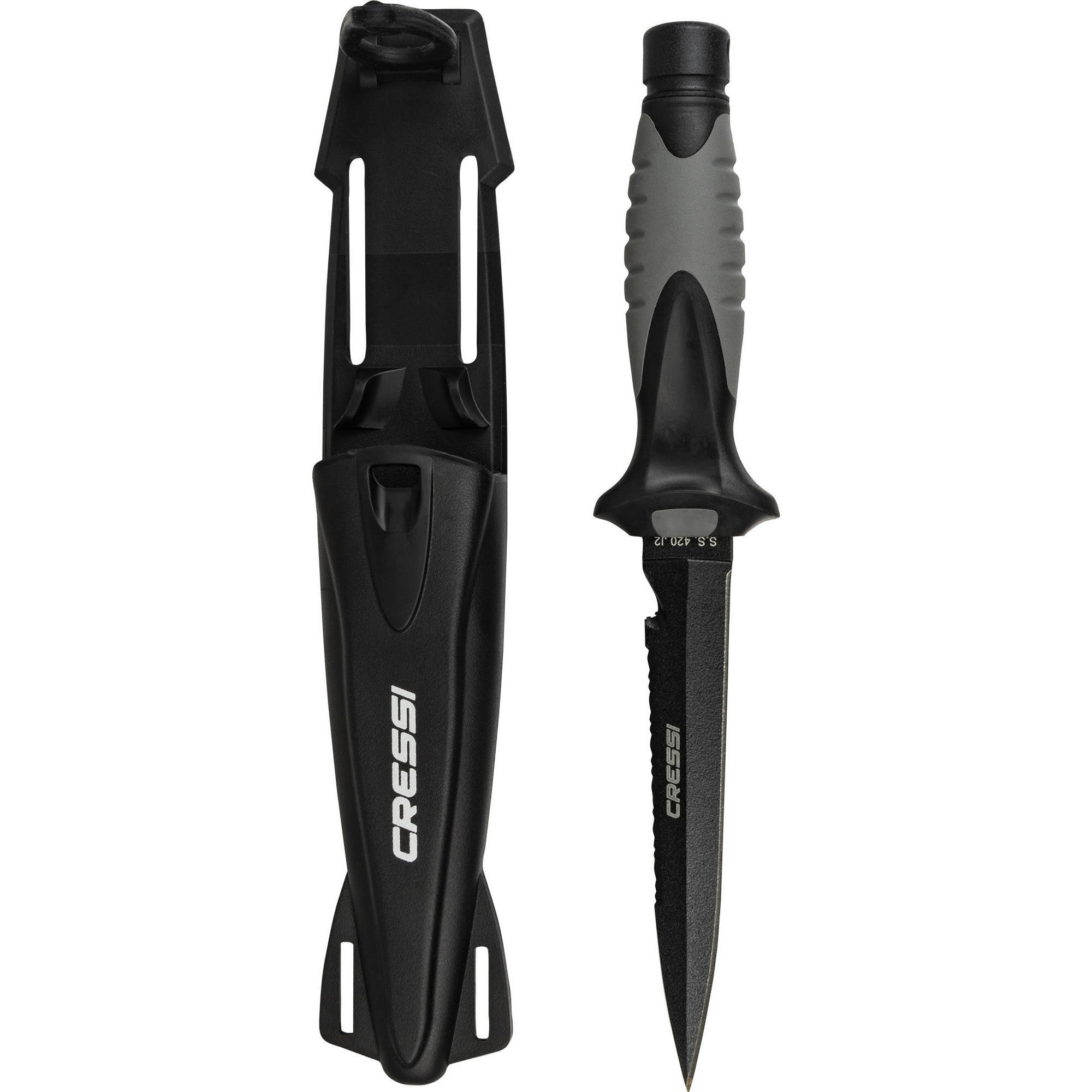 Cressi - Couteau De Plongée Cressi Finisher Knife - Couteau - Noir - Taille Unique - Decathlon