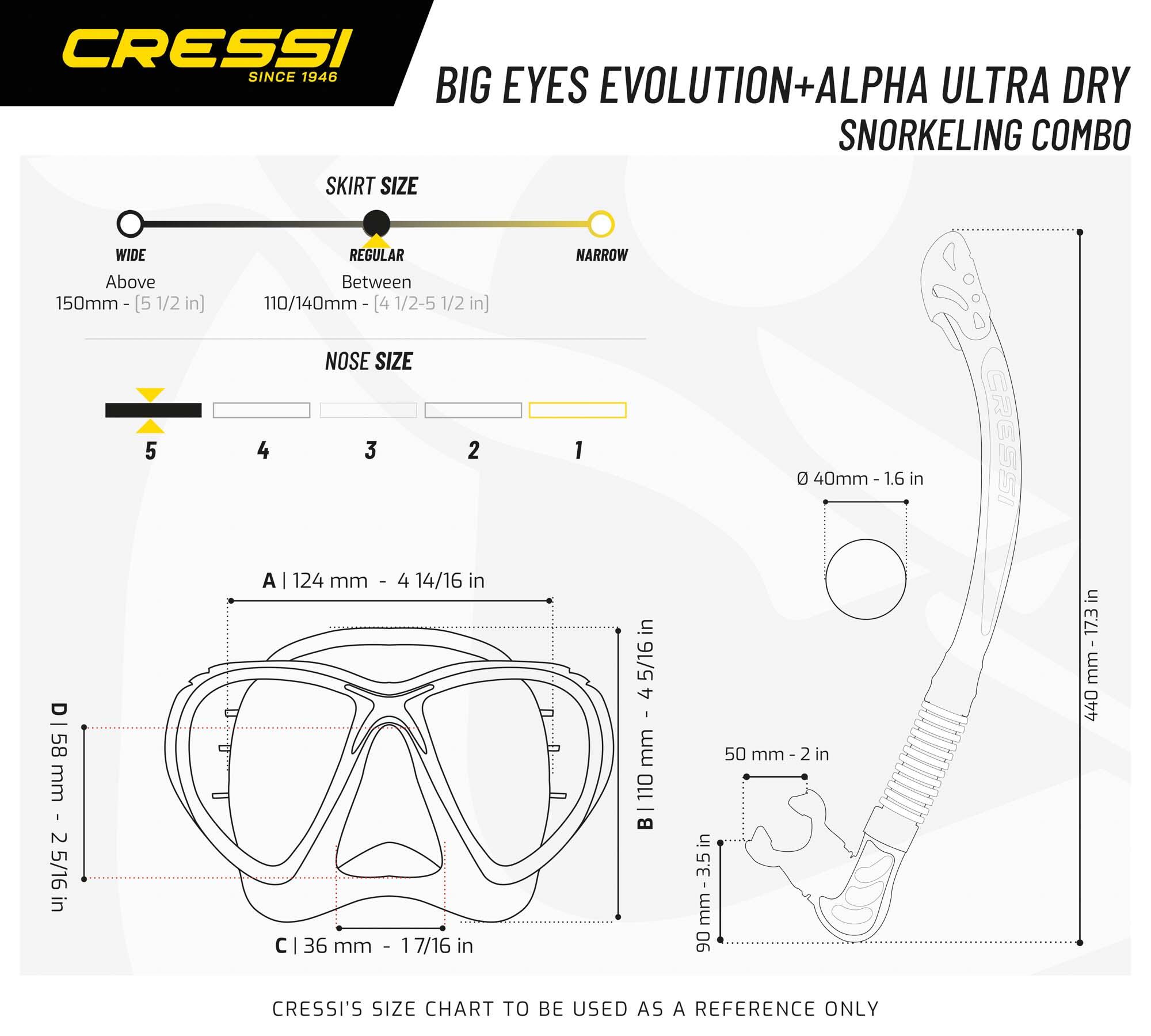 Sada maska BIG EYES EVOLUTION + šnorchl ULTRA DRY 5/5