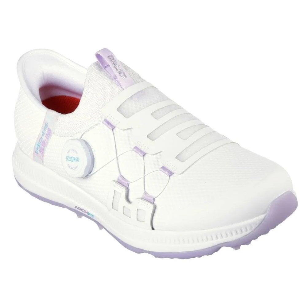 Skecher GO GOLF ELITE 5 SLIP 'IN Womens Shoes - White/Lavender