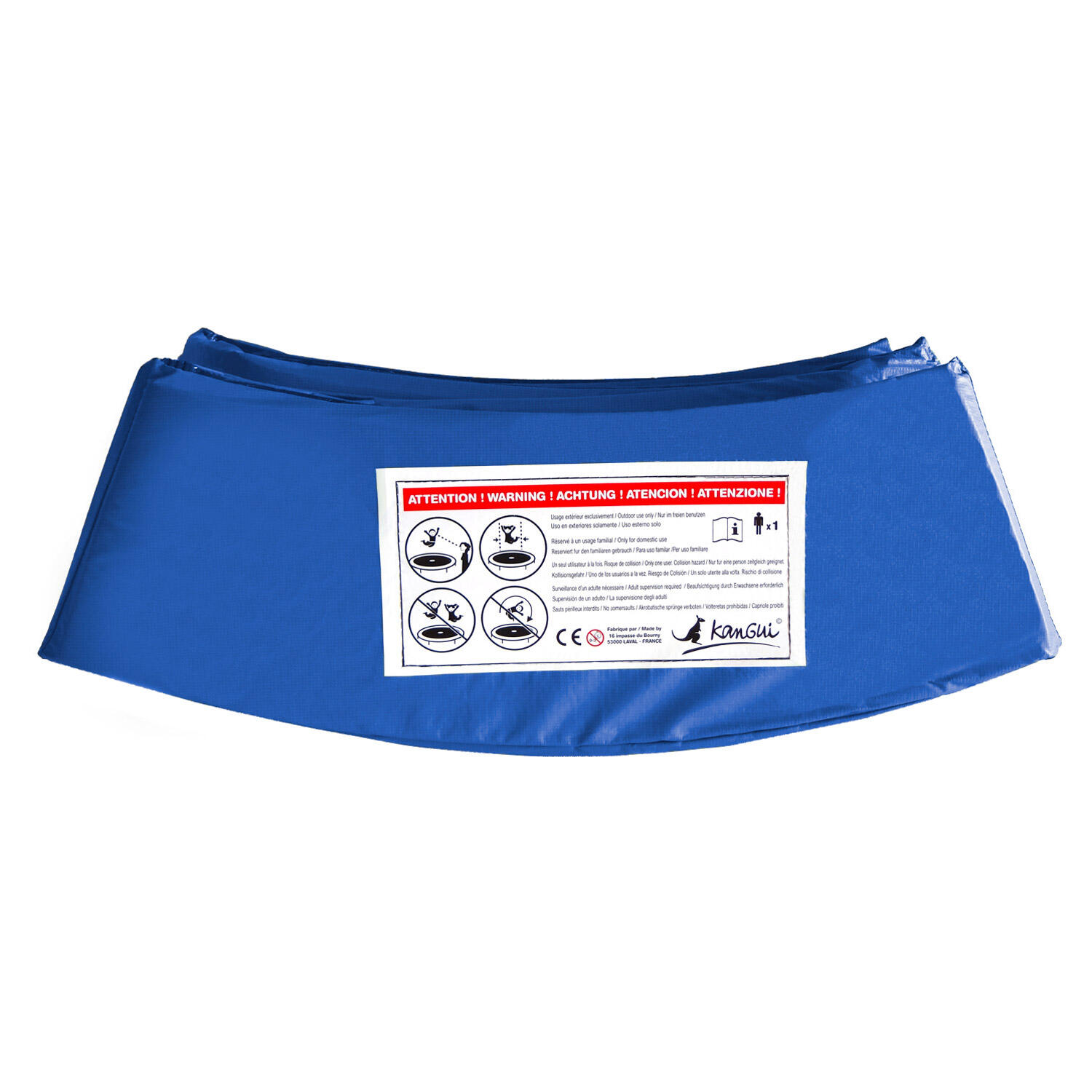 Kangui - Coussin De Protection Ø250cm Bleu Pour Trampoline - Tapis De Saut - Bleu - 245cm - Decathlon