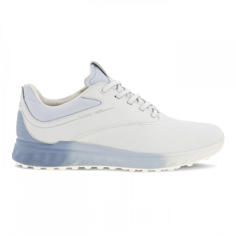 ECCO W Golf S-Three Golf Shoes WHITE/DUSTY BLUE/AIR 3/5