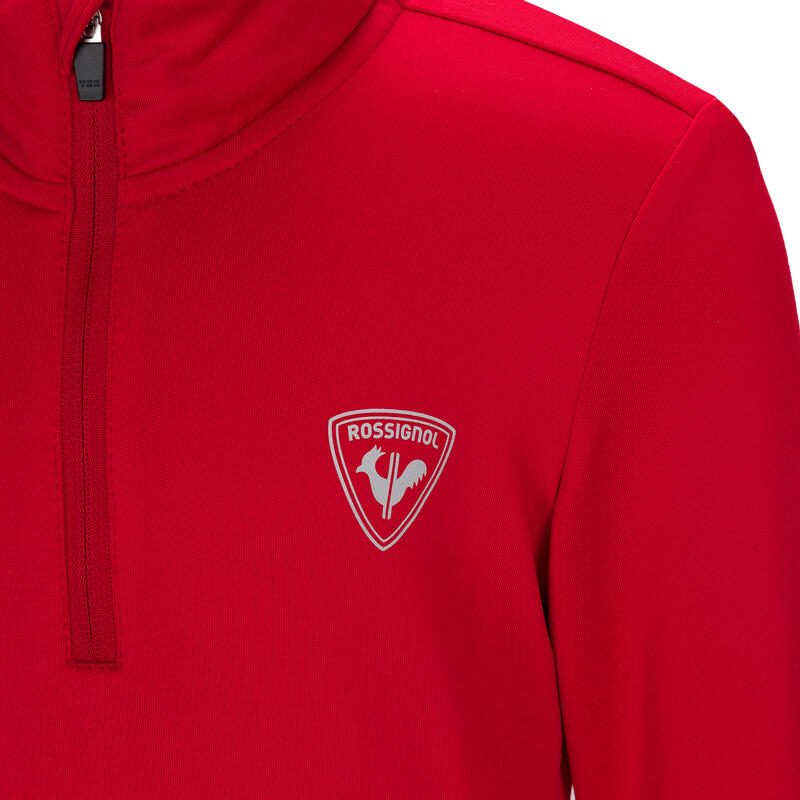 Bluza narciarska dla dzieci Rossignol Boy 1/2 Zip Warm Stretch czerwona