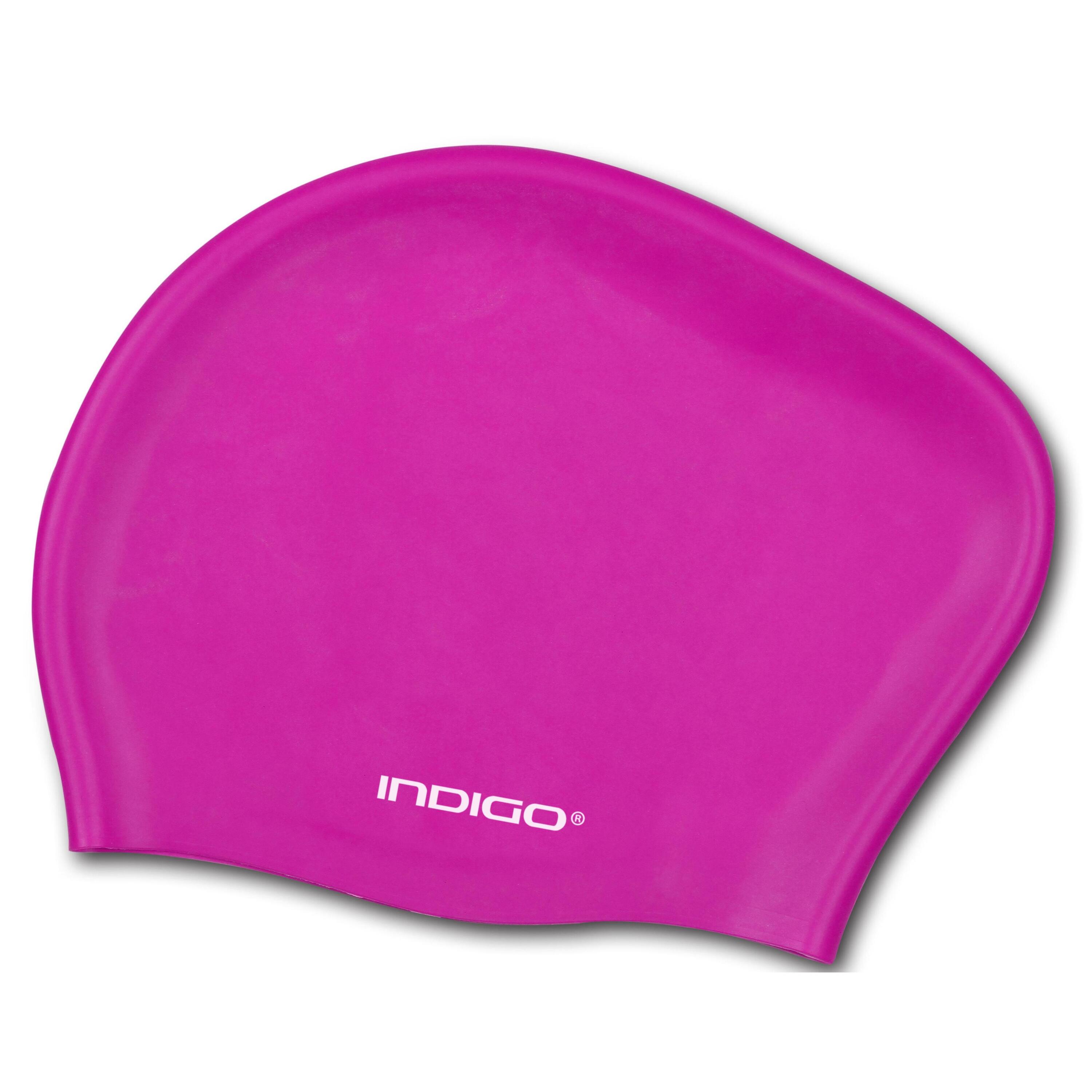 Gorro de Natación Silicona para Cabellos Largos  INDIGO  Ciclamen 2/5