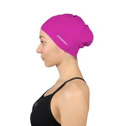 Bonnet de Natation en Silicone Étanche pour Cheveux Longs