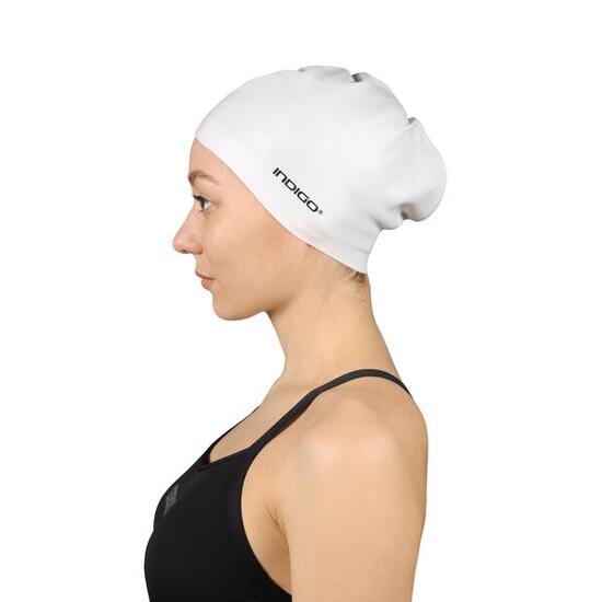 Cuffia da Nuoto per Capelli Lunghi in Silicone INDIGO