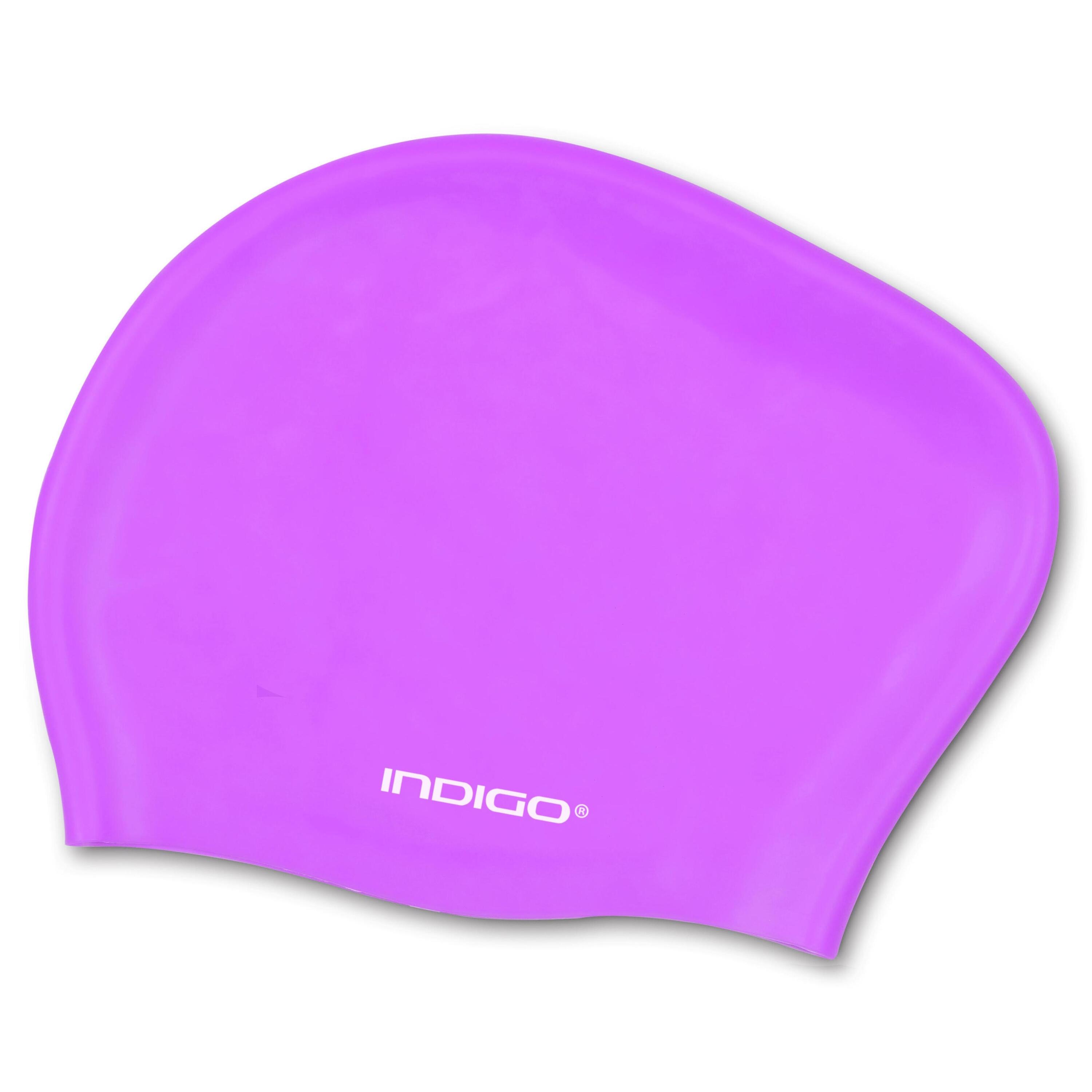 Gorro de Natación Silicona para Cabellos Largos INDIGO  Púrpura 2/5