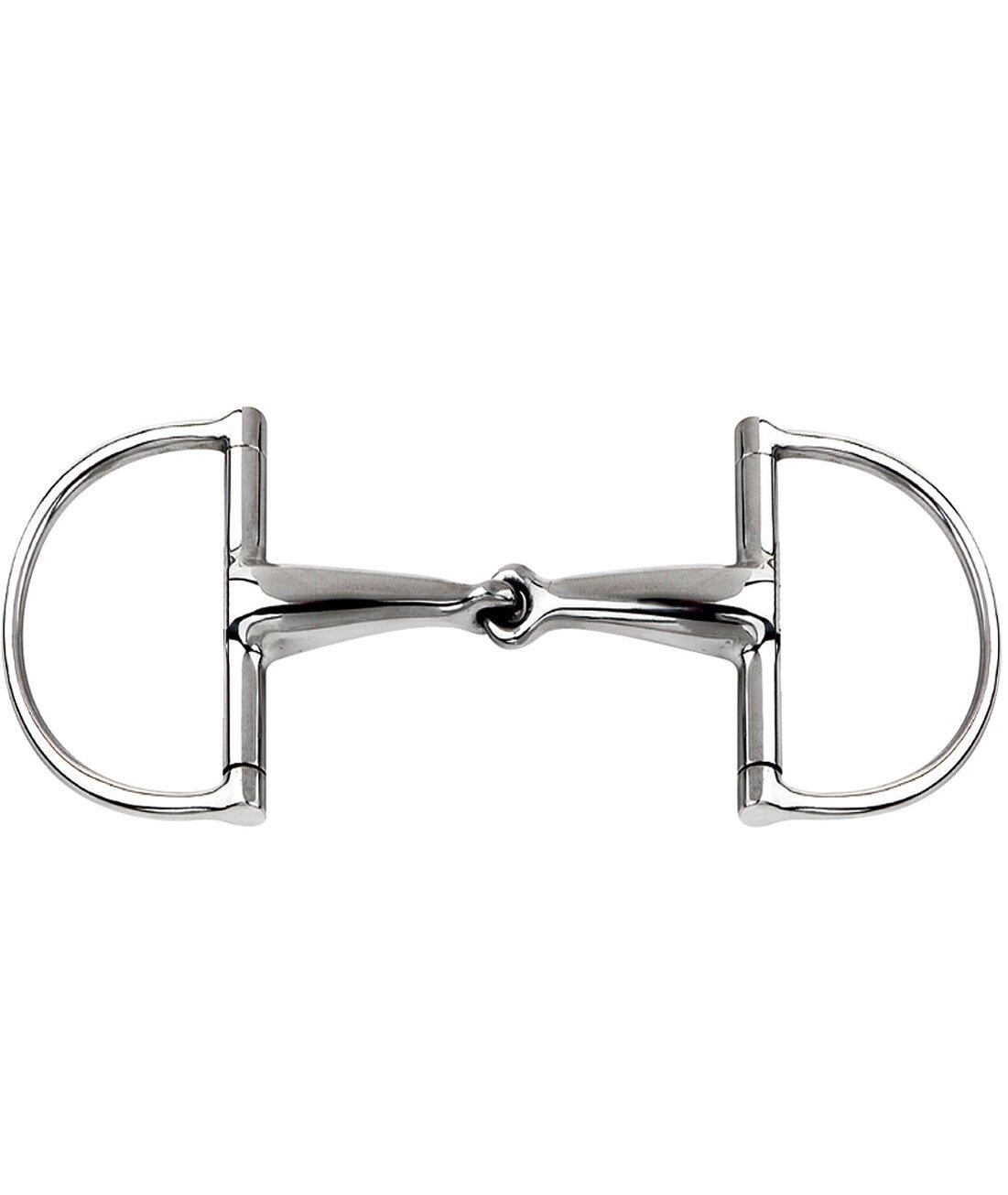 SARTORE Filetto a D snodato in acciaio inox con imboccatura piena 18 mm