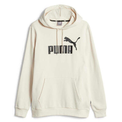 Heren essential big logo evening full zip hoodie (beige)