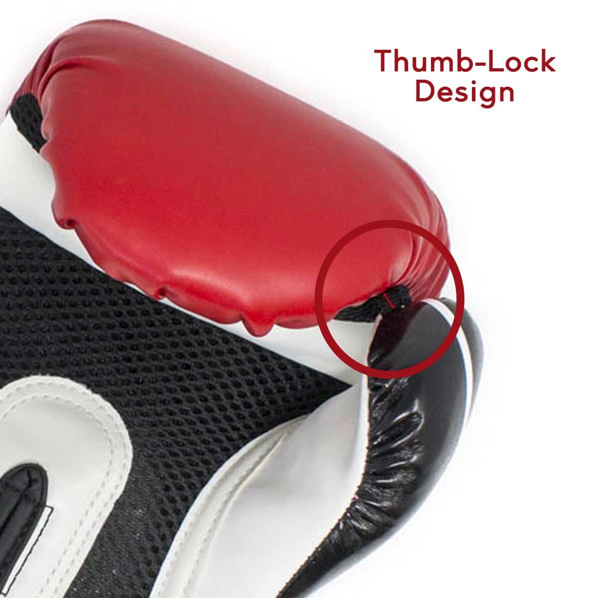 VULCAN BOXING GLOVES 14oz RED/BLACK WITH HANDWRAPS 6/7