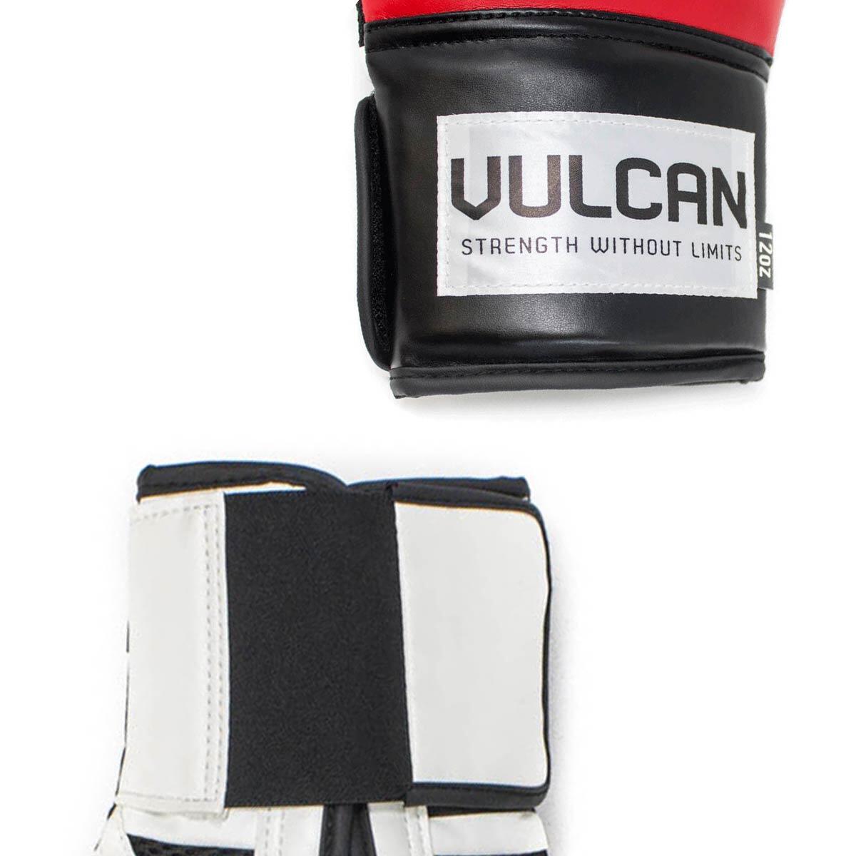 VULCAN BOXING GLOVES 14oz RED/BLACK WITH HANDWRAPS 7/7