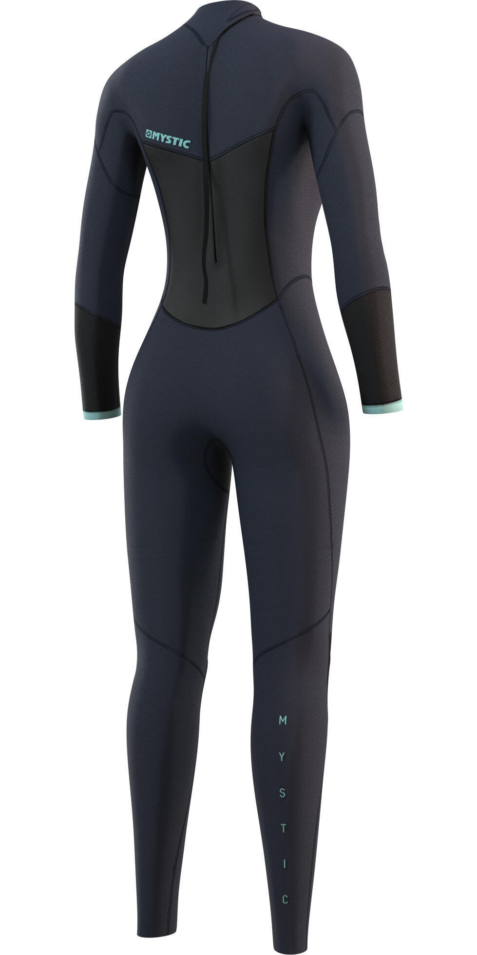 2024 Femmes Brand 3/2mm Flatlock Back Zip Combinaison Néoprène - Night Blue 2/4