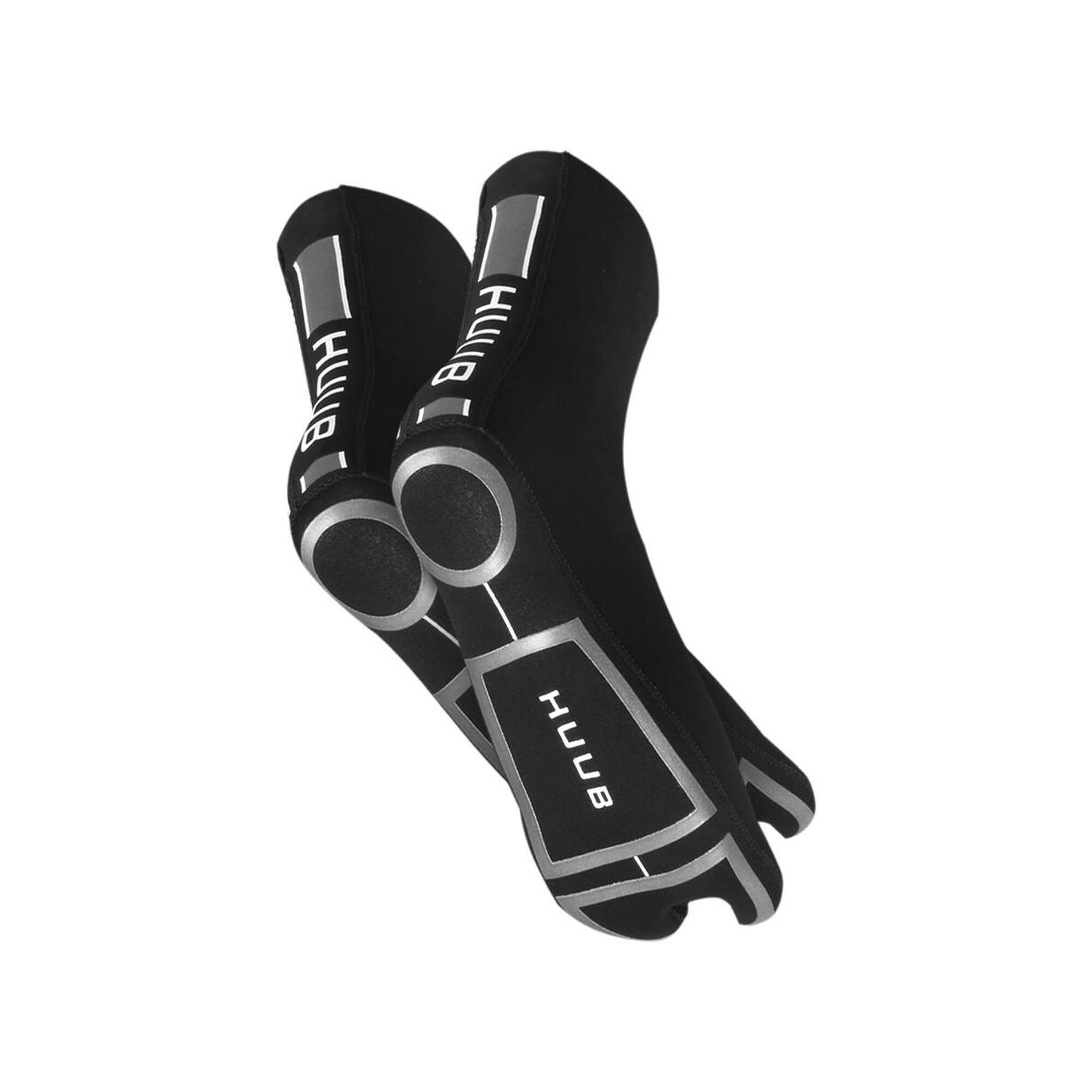 Huub - 2022 3mm Chaussettes De Bain Combinaison - Noir / Argent - Chaussettes Néoprènes - Noir - 41/44 - Decathlon