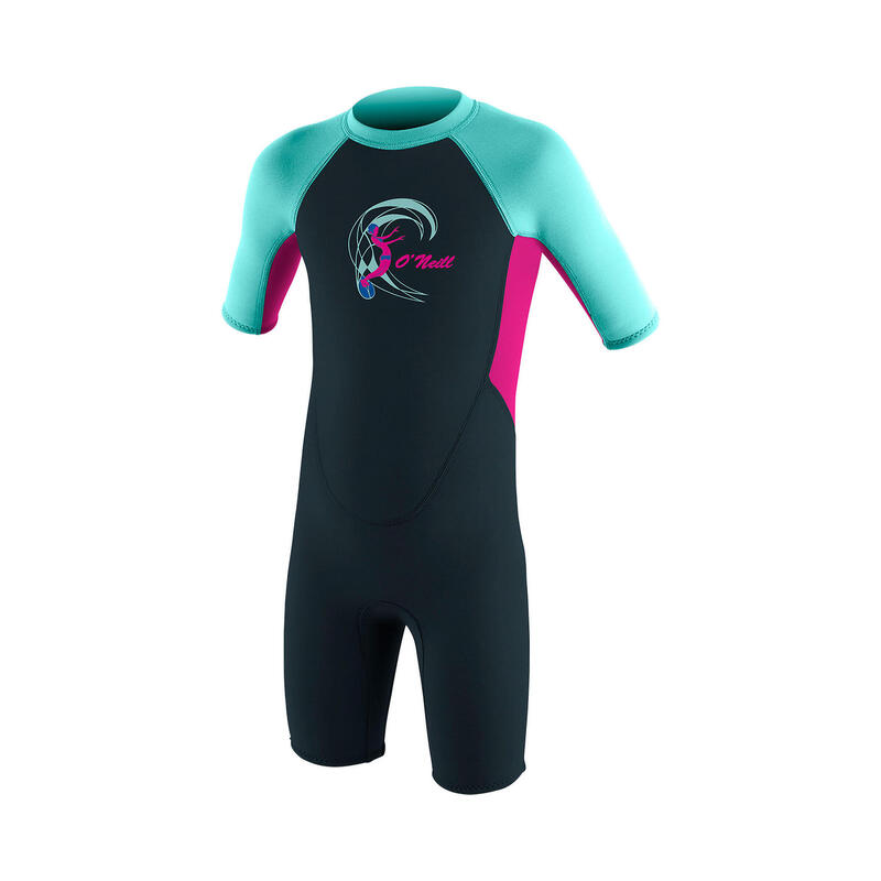 O'Neill Enfants Reactor 2mm Back Zip Shorty Combinaison Néoprène - Slate / Berr