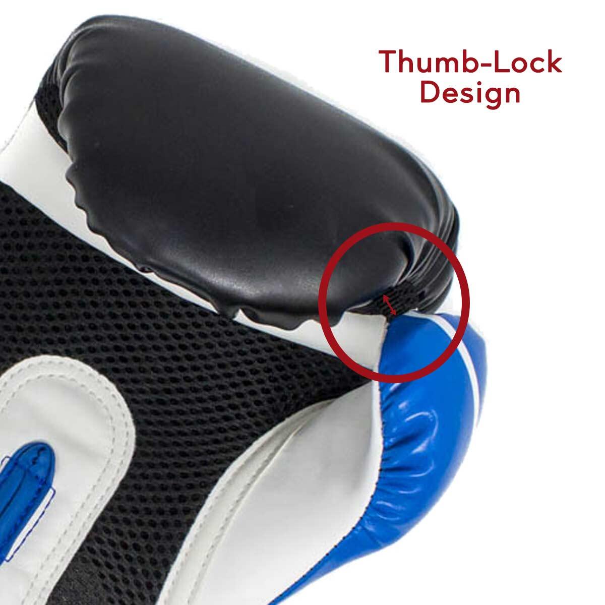 VULCAN BOXING GLOVES 14oz BLUE/BLACK WITH FREE HANDWRAPS 7/7