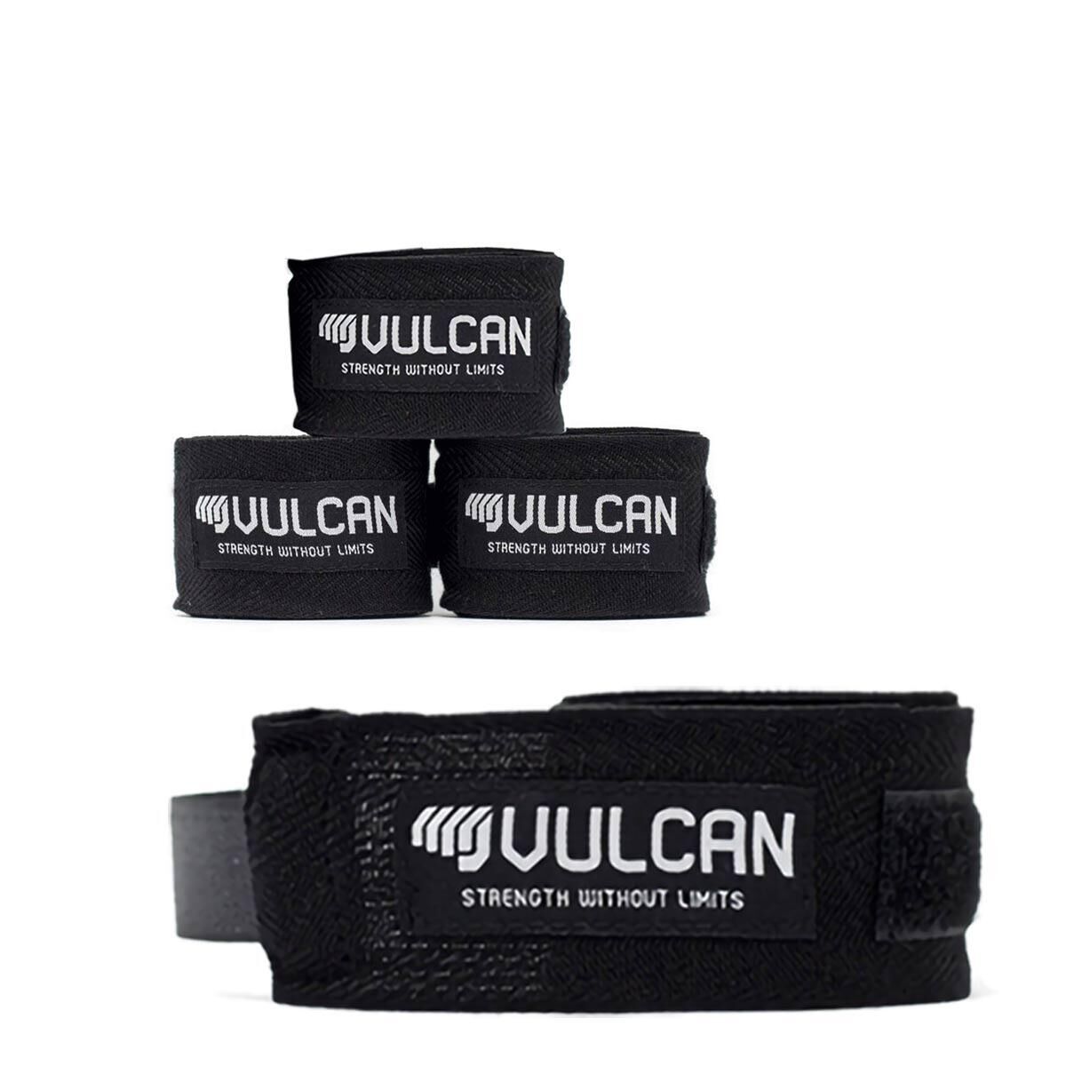 VULCAN VULCAN BOXING 4 PACK JET BLACK HAND WRAPS