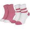 Chaussettes douillettes | Femme | 2 paires | Taille unique | Rose/Blanc