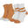 Chaussettes douillettes | Femme | 2 paires | Taille unique | Orange/Blanc