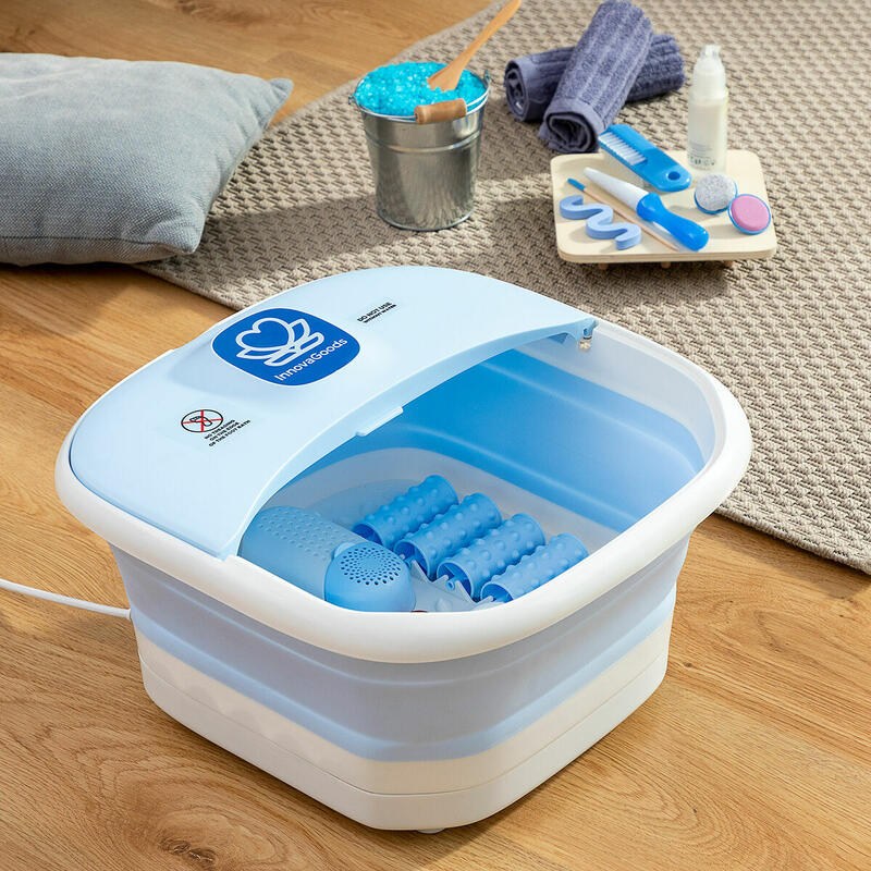 Spa pour les Pieds Pliable avec Rouleaux et Hydromassage