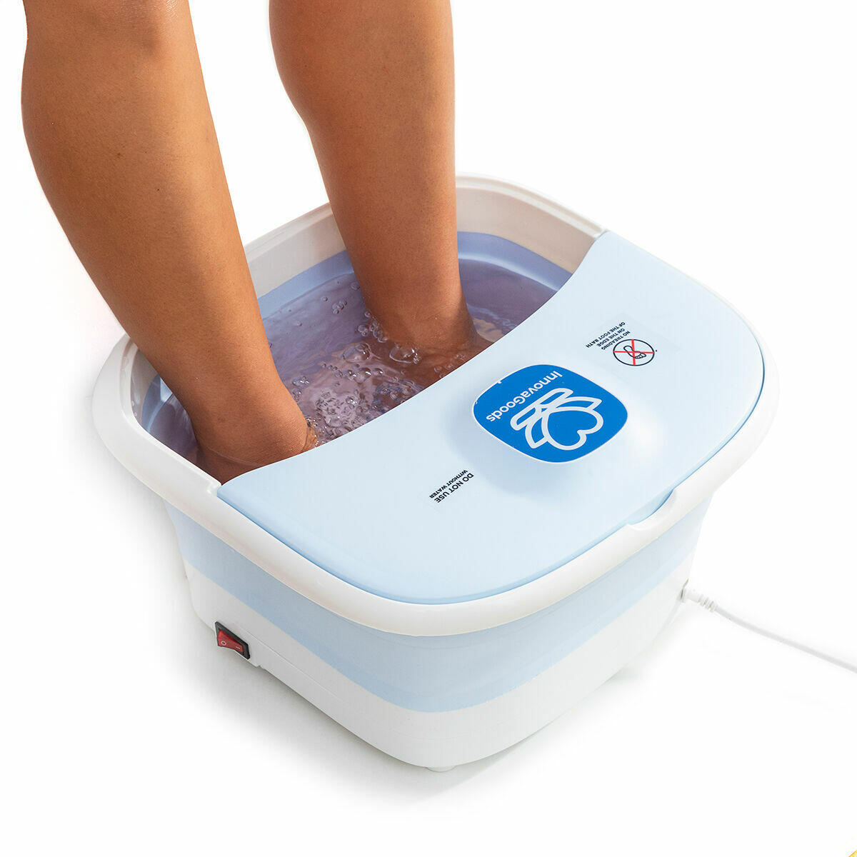 INNOVAGOODS Masajeador de Pies Plegable con Rodillos e Hidromasaje