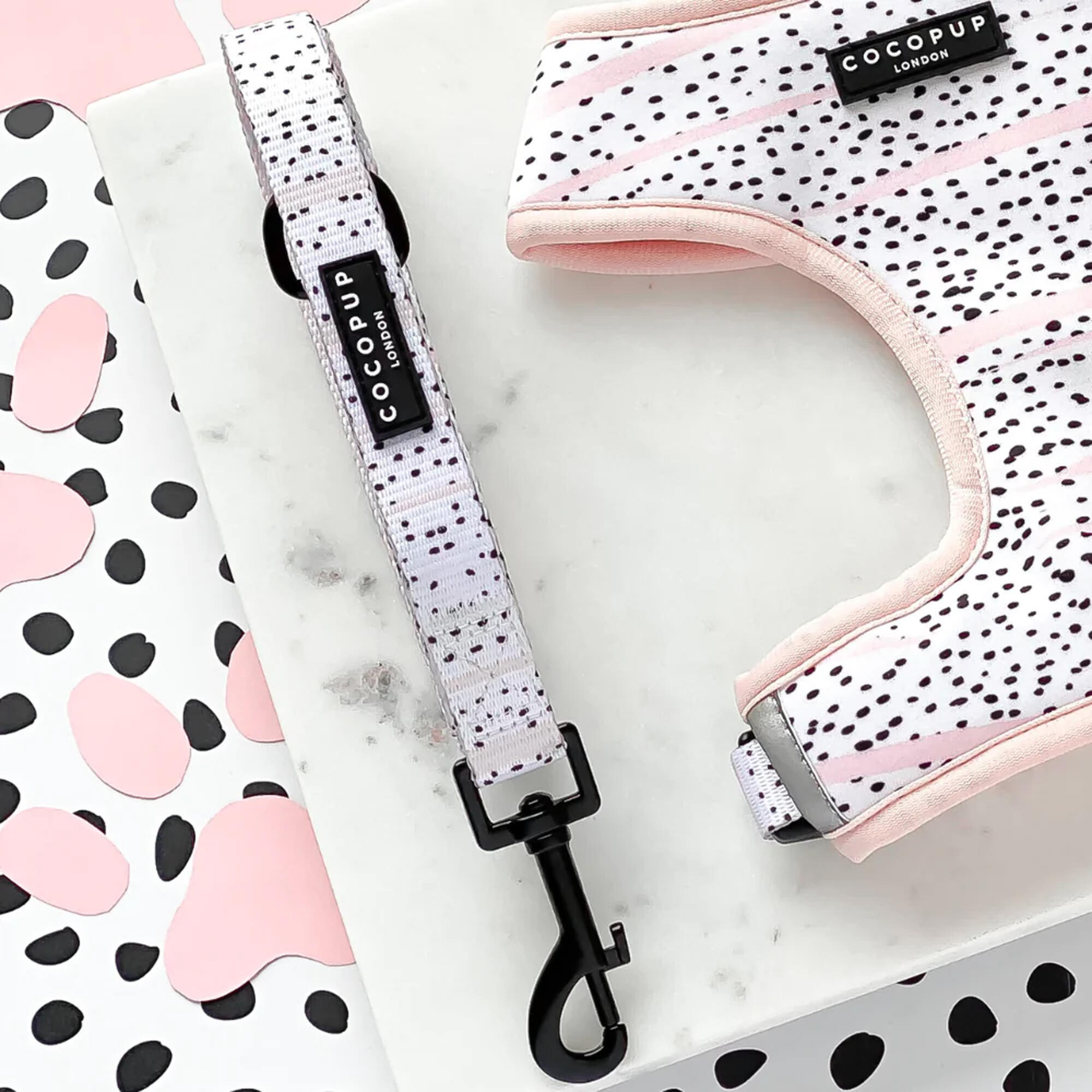 Cocopup Pink Dalmatian Lead: Add a Pop of Personality to Your Dog's Walks 1/5