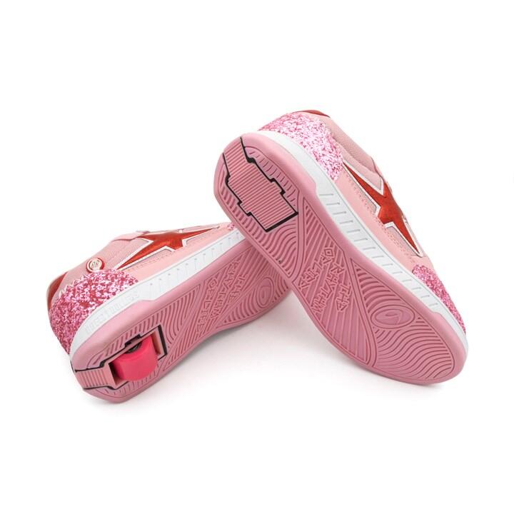 Breezy Pink Star Glitter Schuh Mit Rollen - 29 6/7