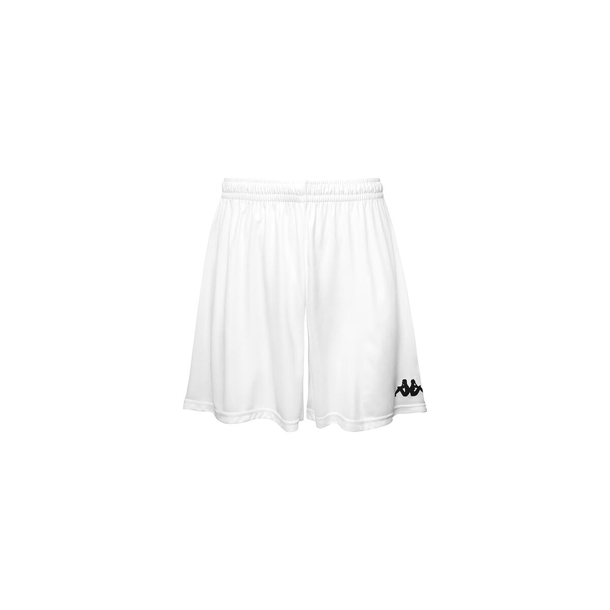 KAPPA pantaloncini da bambino in poliestere bianco da calcio