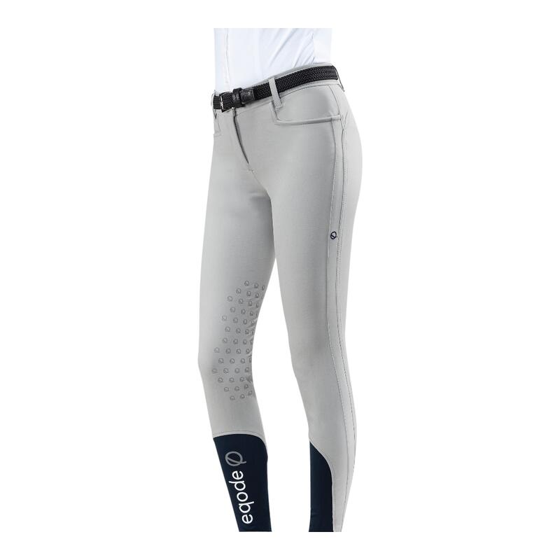 Reithose Delma Knie-Grip Damen Grau Reitsport