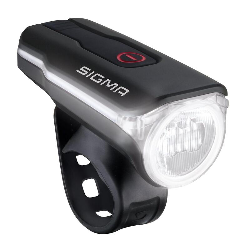 Luz de bicicleta preta Aura 60 USB