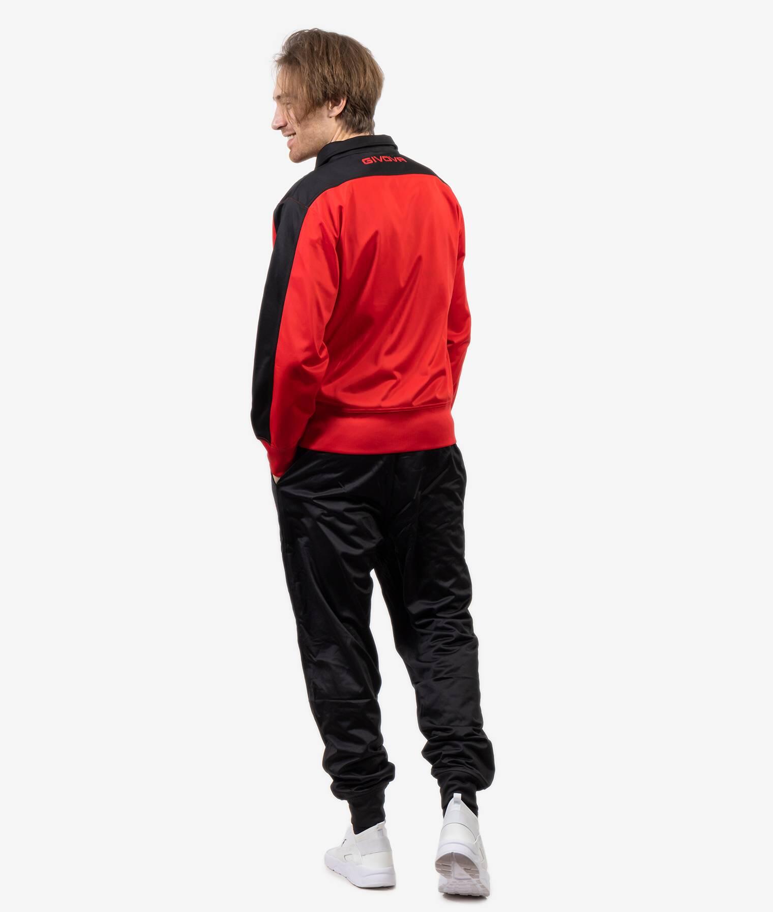 TUTA complete uomo ( acetato-poliestere) givova rosso/nero 5/6