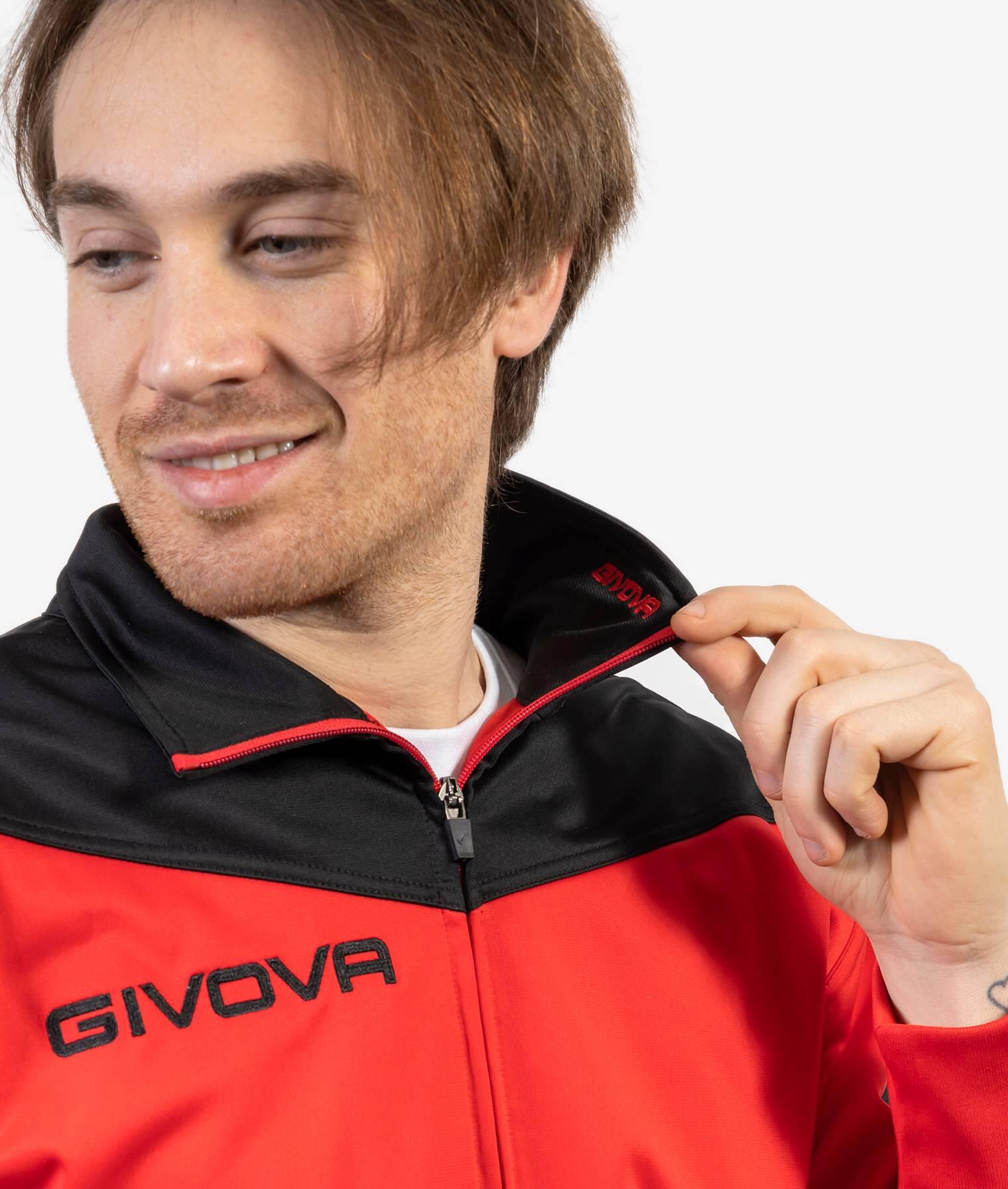 TUTA complete uomo ( acetato-poliestere) givova rosso/nero 6/6