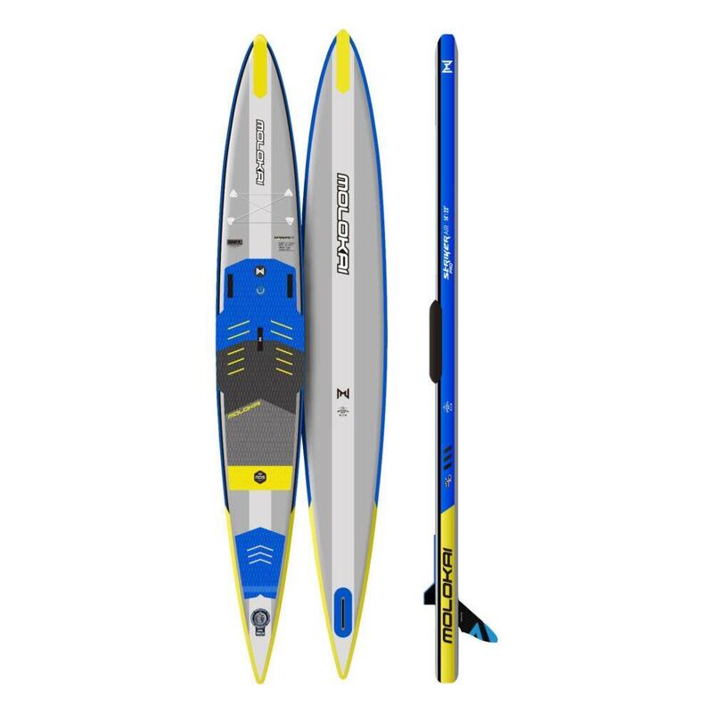 Striker Air Race Pro 14’0″ X 23″ RDS Inflatable SUP Package - Blue/Yellow
