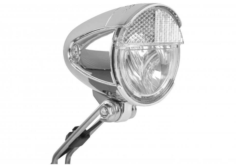 Reflektor Przedni Ls583 Bike-I Retro 15 Lux Z Mocowaniem Na Dynamo - Chrom