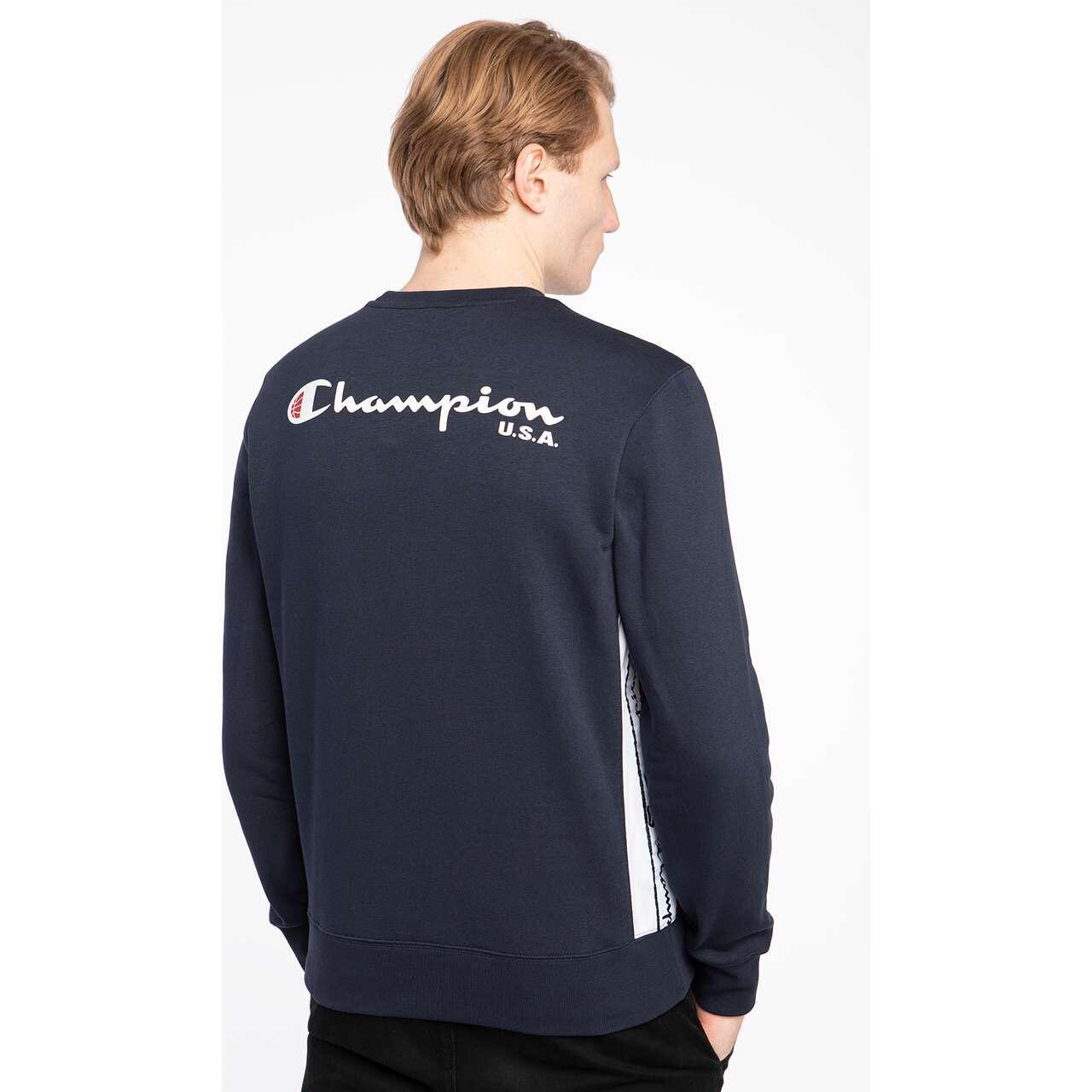 Felpa senza Cappuccio Uomo Champion USA Blu scuro 5/5