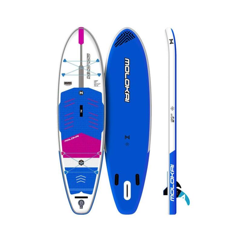 Light Air All Round 10’6″ X 33″ RDS Inflatable SUP Package - Blue/White