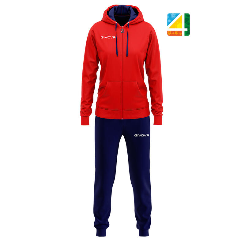 Trening damă Givova LADY, roșu-bleumarin, 2XS