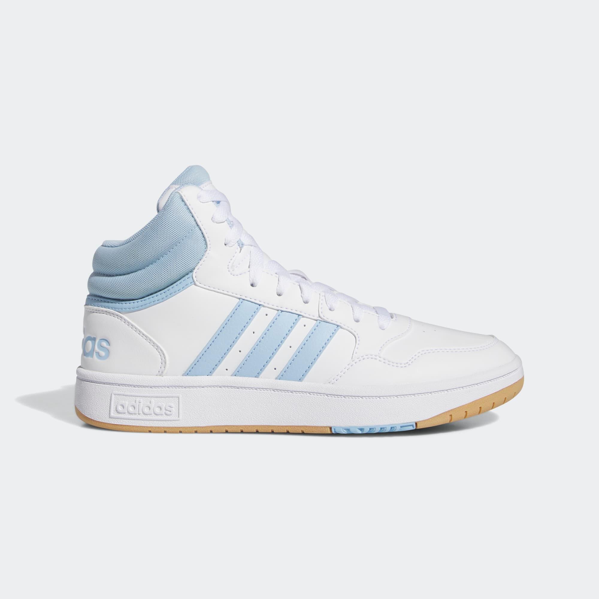 REFURBISHED WOMENS ADIDAS MID HOOPS 3.0 SHOES - WHITE - A GRADE 1/7