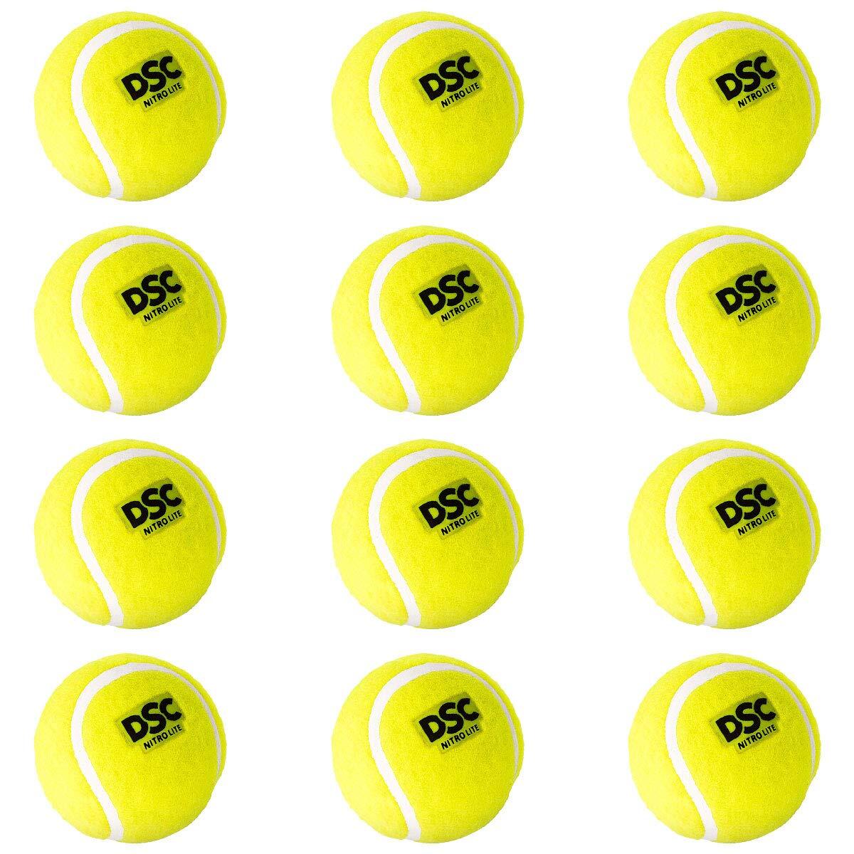 DSC Nitro Light Cricket Tennis Ball Pack of 12 1/5