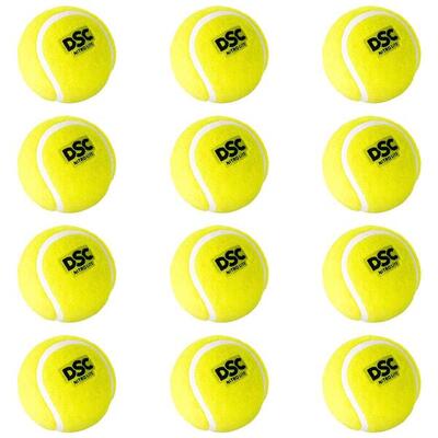 DSC Nitro Light Tennis Cricket ball| Farbe: Gelb | 12er-Pack