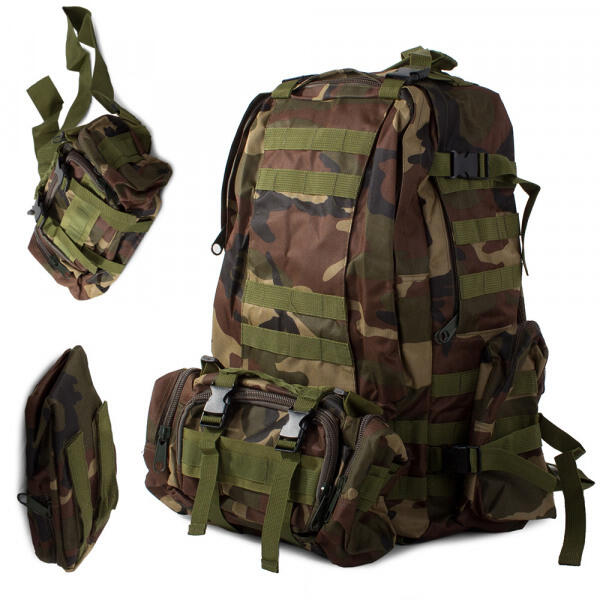 Sac à dos camouflage militaire tactique de survie 48.5L