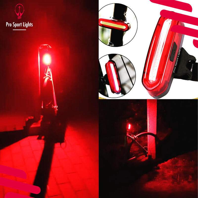 Kit d'éclairage pour vélo 1200 et 120 Lumen - Eclairage avant et arrière