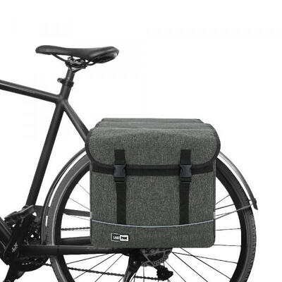 Fietstassen dubbel elektrische fietsen waterdicht - 35l grijs