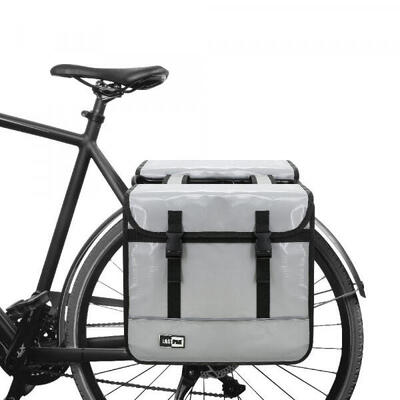 Fietstassen dubbel ebike stadsfiets 35 liter - grijs